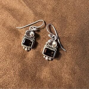 Elegant Silver with  topaz  and clear quartz